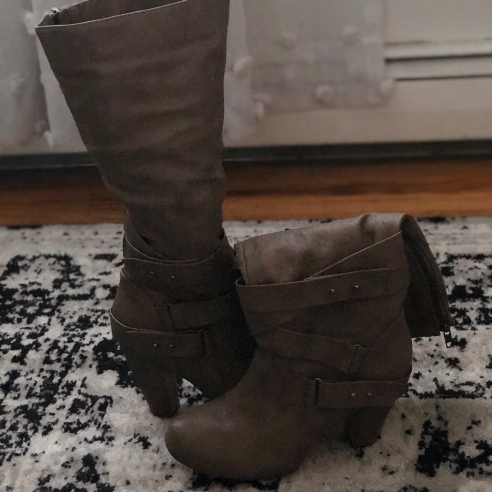 Strapped heel boots!